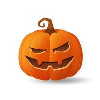 concepto de dibujos animados de vacaciones de calabaza naranja de miedo de halloween vector