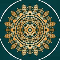 Circle Pattern Creative Luxury Ornamental Mandala, Flower Mandala with gradient color with unique Background Design in gold color vector