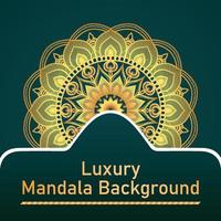 Circle Pattern Creative Luxury Ornamental Mandala, Flower Mandala with gradient color with unique Background Design in gold color vector