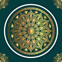 Circle Pattern Creative Luxury Ornamental Mandala, Flower Mandala with gradient color with unique Background Design in gold color vector
