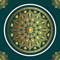 Circle Pattern Creative Luxury Ornamental Mandala, Flower Mandala with gradient color with unique Background Design in gold color vector