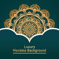 Circle Pattern Creative Luxury Ornamental Mandala, Flower Mandala with gradient color with unique Background Design in gold color vector