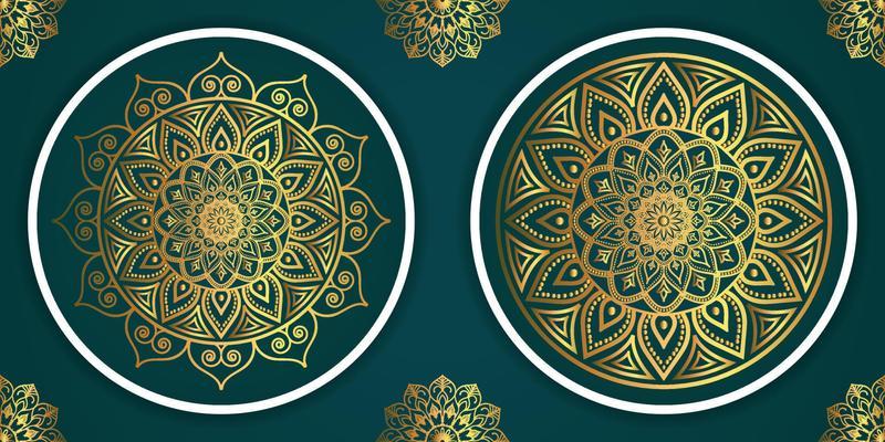 Circle Pattern Creative Luxury Ornamental Mandala, Flower Mandala with gradient color with unique Background Design in gold color vector