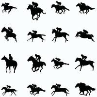 icono de vector de caballo y símbolo de jinete de caballo