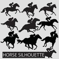 Horse rider vector image of silhouette