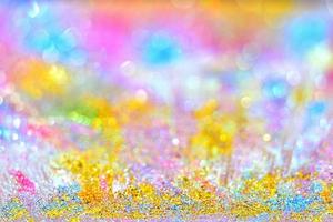 bokeh glitter Colorfull Blurred abstract background for birthday, anniversary, wedding, new year eve or Christmas photo