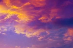 The sky with cloud beautiful Sunset background photo