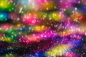 bokeh effect glitter colorful blurred abstract background for birthday, anniversary, wedding, new year eve or Christmas photo