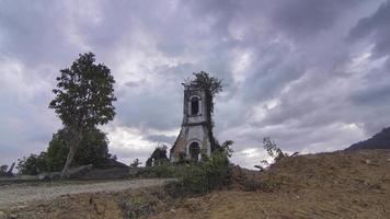 Timelapse cloudy day at broken church at Kullim video
