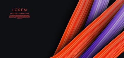 Abstract colorful diagonal lines on black background. You can use for ad, poster, template, business presentation. vector