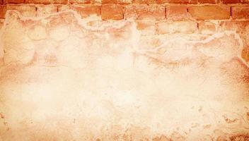 block brick wall and antique cracked floor texture background with copy space photo