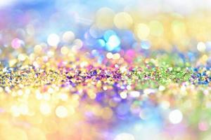 bokeh glitter Colorfull Blurred abstract background for birthday, anniversary, wedding, new year eve or Christmas photo