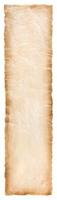 old parchment paper sheet vintage aged or texture isolated on white background photo