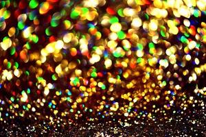 bokeh glitter Colorfull Blurred abstract background for birthday, anniversary, wedding, new year eve or Christmas photo