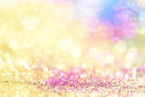 bokeh glitter Colorfull Blurred abstract background for birthday, anniversary, wedding, new year eve or Christmas photo