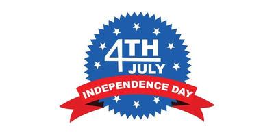 cuatro de julio día de la independencia en los estados unidos. feliz día de la independencia de américa. vector