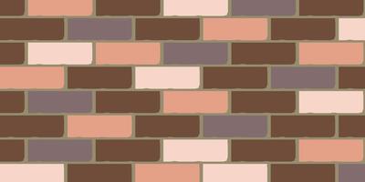 Wall Brick Pattern Background Vector. White Red and Gray color Brick Texture. vector