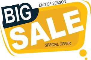 Big Sale and special offer, End of Season Promotional Vector illustration.