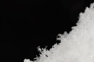 Crystals in the snow oblique photo
