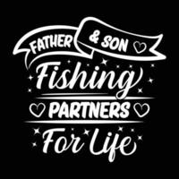 Father and son typography t-shirt design, dad and daughter, graphic element vector