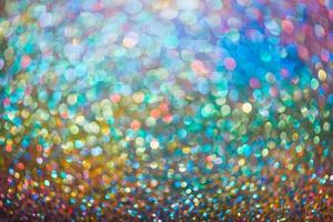 bokeh glitter Colorfull Blurred abstract background for birthday, anniversary, wedding, new year eve or Christmas photo