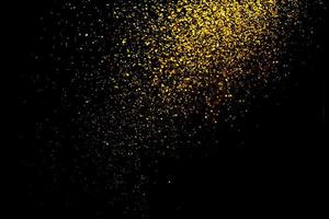 Golden glitter bokeh lighting texture Blurred abstract background for birthday, anniversary, wedding, new year eve or Christmas photo