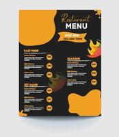 Food menu design template vector