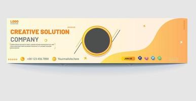 Linkedin banner design template vector