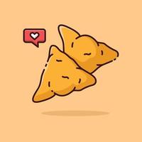 ilustración vectorial gráfico de chips de tortilla vector