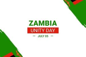 Zambia Unity Day vector