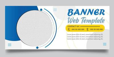 Web banner template for business and finance