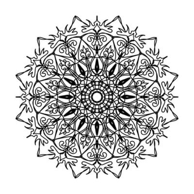 Circular pattern mandala art decoration elements