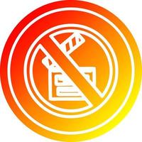 no filming circular in hot gradient spectrum vector