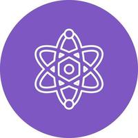 Atom Line Circle Background Icon vector