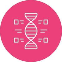DNA Line Circle Background Icon vector
