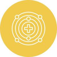 Proton Line Circle Background Icon vector