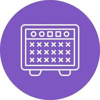 Amplifier Line Circle Background Icon vector