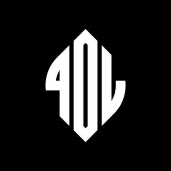 diseño de logotipo de letra de círculo qol con forma de círculo y elipse. qol elipse letras con estilo tipográfico. las tres iniciales forman un logo circular. vector de marca de letra de monograma abstracto del emblema del círculo de qol.