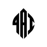 diseño de logotipo de letra de círculo qai con forma de círculo y elipse. letras elipses qai con estilo tipográfico. las tres iniciales forman un logo circular. vector de marca de letra de monograma abstracto del emblema del círculo qai.