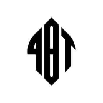 QBT circle letter logo design with circle and ellipse shape. QBT ellipse letters with typographic style. The three initials form a circle logo. QBT Circle Emblem Abstract Monogram Letter Mark Vector. vector