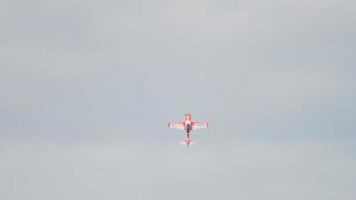 KAZAN, RUSSIAN FEDERATION, JUNE 15, 2019 - Absolute world champion in aeroplane sports Svetlana Kapanina on sports plane Extra 330LX performs aerobatics, Red Bull Air Race World Championship 2019 video