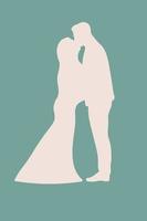 mujer y hombre mostrando amor ilustración vectorial de san valentín vector