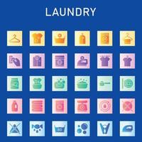 paquete de iconos de lavandería vector