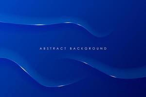 Abstract blue background. Gradient dynamic wave shape golden light decoration. eps10 vector