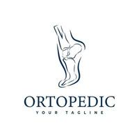 Bone health logo design concept for ankle joint.Orthopedic Logo vector
