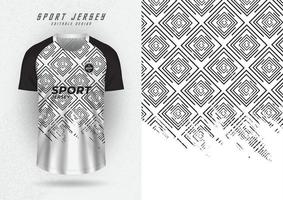 maqueta de fondo para camiseta deportiva, camiseta, camiseta para correr, patrón cuadrado. vector
