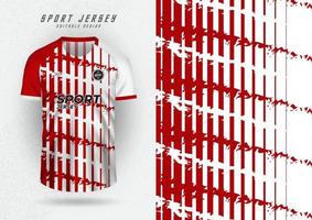 Background mockup for sports jerseys, jerseys, running jerseys, red and white stripes. vector