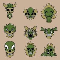 skull set vector illustration specially made for branding and so on