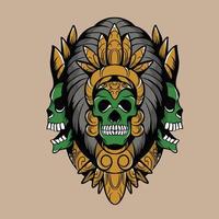 skull gold  vector illustration specially made for branding and so on