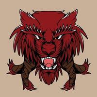 red tiger vector illustration specially made for branding needs and so on